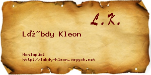 Lábdy Kleon névjegykártya